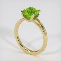 2.94 Ct. Green Sapphire Ring, 14K Yellow Gold 2