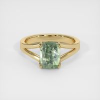 2.89 Ct. Bluish Green Sapphire Ring, 14K Yellow Gold 1