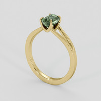 1.37 Ct. Green Sapphire Ring, 14K Yellow Gold 2