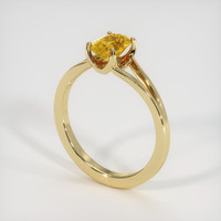 1.27 Ct. Yellowish Brown Sapphire Ring, 14K Yellow Gold 2