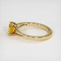 1.27 Ct. Yellowish Brown Sapphire Ring, 14K Yellow Gold 4
