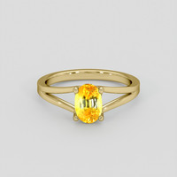 1.34 Ct. Yellow Sapphire Ring, 14K Yellow Gold 1