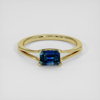 1.48 Ct. Blue Sapphire Ring, 18K Yellow Gold 1