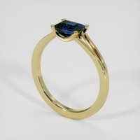 1.48 Ct. Blue Sapphire Ring, 18K Yellow Gold 2
