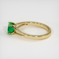 0.86 Ct. Emerald Ring, 18K Yellow Gold 4