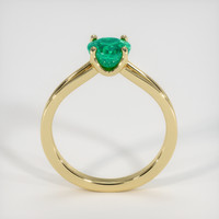 0.90 Ct. Emerald Ring, 18K Yellow Gold 3