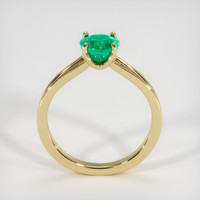 0.91 Ct. Emerald Ring, 18K Yellow Gold 3