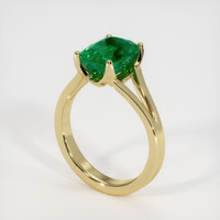 2.71 Ct. Emerald Ring, 18K Yellow Gold 2