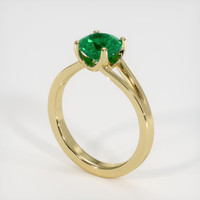 1.23 Ct. Emerald Ring, 18K Yellow Gold 2