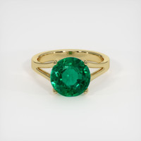 3.36 Ct. Emerald Ring, 18K Yellow Gold 1