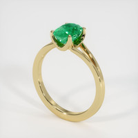 1.24 Ct. Emerald Ring, 18K Yellow Gold 2