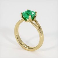 1.65 Ct. Emerald Ring, 18K Yellow Gold 2