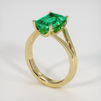 3.44 Ct. Emerald Ring, 18K Yellow Gold 2