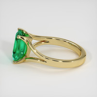 3.44 Ct. Emerald Ring, 18K Yellow Gold 4