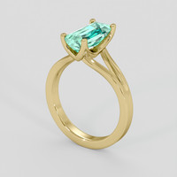 1.94 Ct. Emerald Ring, 18K Yellow Gold 2