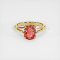 2.50 Ct. Padparadscha Sapphire Ring, 18K Yellow Gold 1