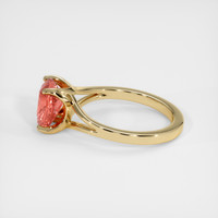 2.50 Ct. Padparadscha Sapphire Ring, 18K Yellow Gold 4