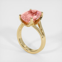 9.05 Ct. Padparadscha Sapphire Ring, 18K Yellow Gold 2