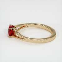 0.73 Ct. Ruby Ring, 18K Yellow Gold 4