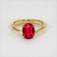 2.05 Ct. Ruby Ring, 18K Yellow Gold 1