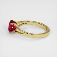 1.20 Ct. Ruby Ring, 18K Yellow Gold 4