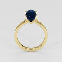 3.66 Ct. Bluish Green Sapphire Ring, 18K Yellow Gold 3