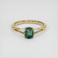 1.22 Ct. Green Sapphire Ring, 18K Yellow Gold 1