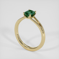 1.22 Ct. Green Sapphire Ring, 18K Yellow Gold 2