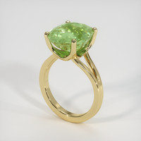 10.19 Ct. Green Sapphire Ring, 18K Yellow Gold 2