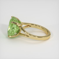 10.19 Ct. Green Sapphire Ring, 18K Yellow Gold 4