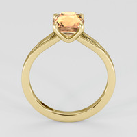 1.62 Ct. Peach Sapphire Ring, 18K Yellow Gold 3