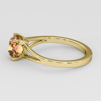 1.62 Ct. Peach Sapphire Ring, 18K Yellow Gold 4