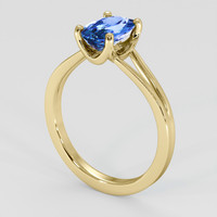 1.48 Ct. Blue Sapphire Ring, 18K Yellow Gold 2