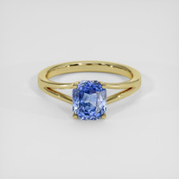 2.02 Ct. Blue Sapphire Ring, 18K Yellow Gold 1
