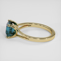 1.54 Ct. Greenish Blue Sapphire Ring, 18K Yellow Gold 4