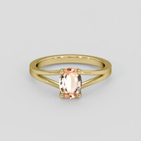 0.99 Ct. Padparadscha Sapphire Ring, 18K Yellow Gold 1