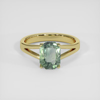 1.44 Ct. Green Sapphire Ring, 18K Yellow Gold 1