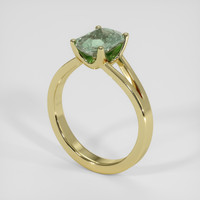 1.44 Ct. Green Sapphire Ring, 18K Yellow Gold 2