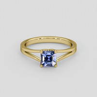 1.39 Ct. Blue Sapphire Ring, 18K Yellow Gold 1