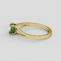 1.37 Ct. Green Sapphire Ring, 18K Yellow Gold 4