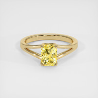1.69 Ct. Yellow Sapphire Ring, 18K Yellow Gold 1