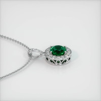 0.95 Ct. Emerald Pendant, Platinum 950 3