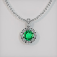 1.25 Ct. Emerald Pendant, Platinum 950 1