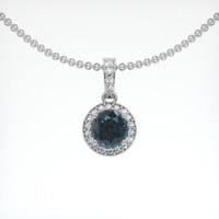 1.33 Ct. Gemstone Pendant, Platinum 950 1