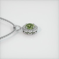 0.56 Ct. Yellowish Green Sapphire Pendant, Platinum 950 3