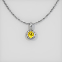0.91 Ct. Sapphire Pendant, 14K White Gold 1