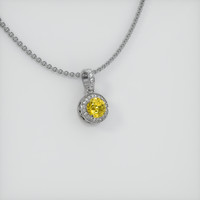 0.91 Ct. Sapphire Pendant, 14K White Gold 2