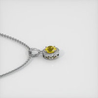 0.91 Ct. Sapphire Pendant, 14K White Gold 3