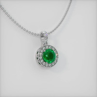 Emerald Pendant 1.13 Ct., 18K White Gold Preview