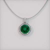Emerald Pendant 4.10 Ct., 18K White Gold Preview